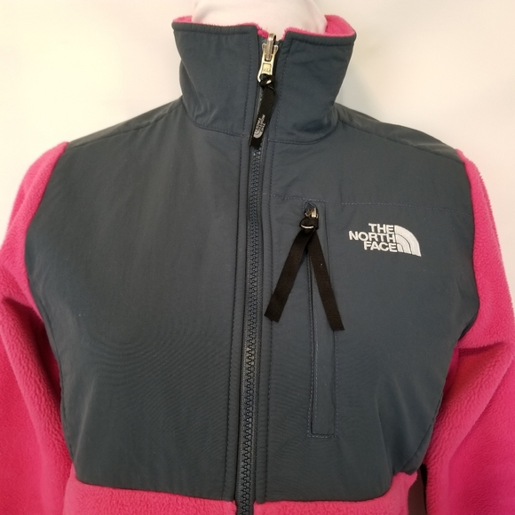 The North Face Iconic Polartec fleece Denali Jacket Pink Gray S - Picture 2 of 13